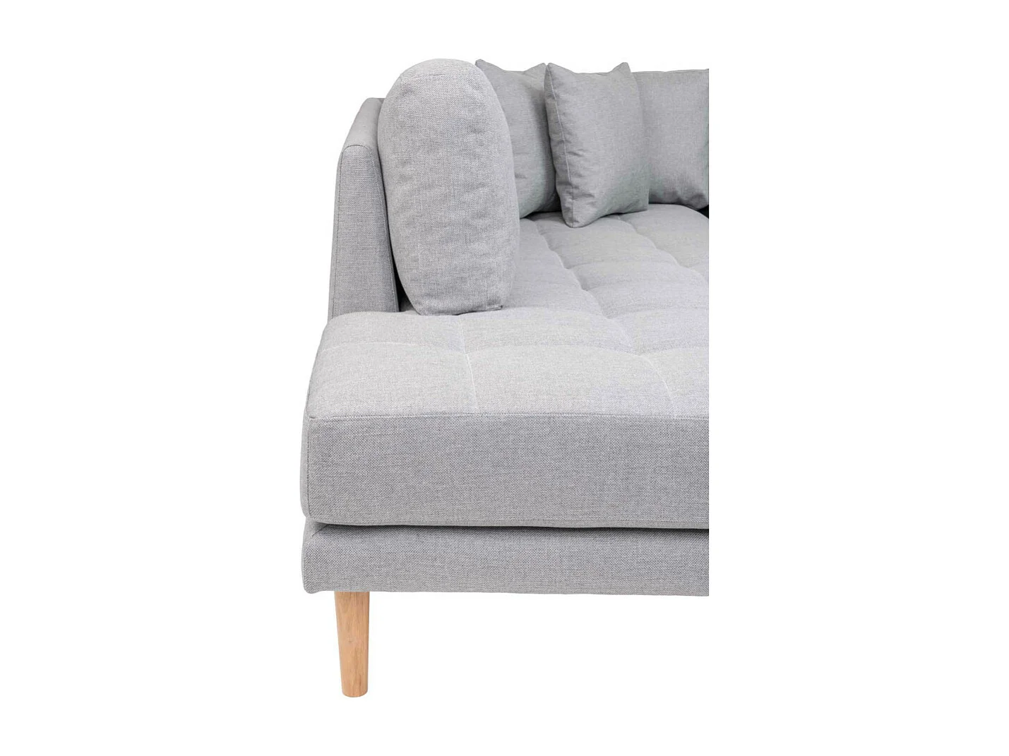 Lido - Canapé en U en tissu - Couleur - Gris clair