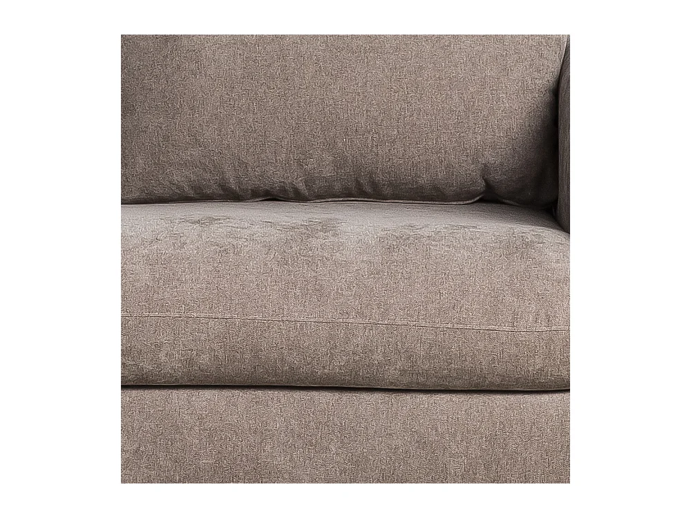 Wiame - Canapé droit 2,5 places en tissu style contemporain - Taupe