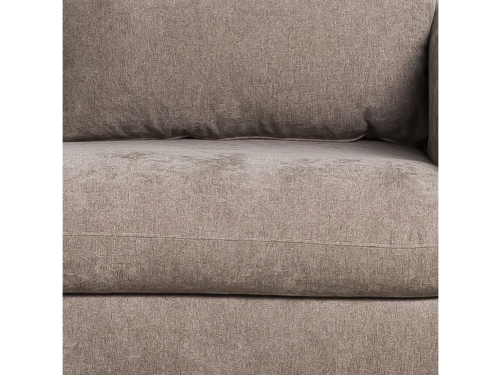 Wiame - Canapé droit 2,5 places en tissu style contemporain - Taupe