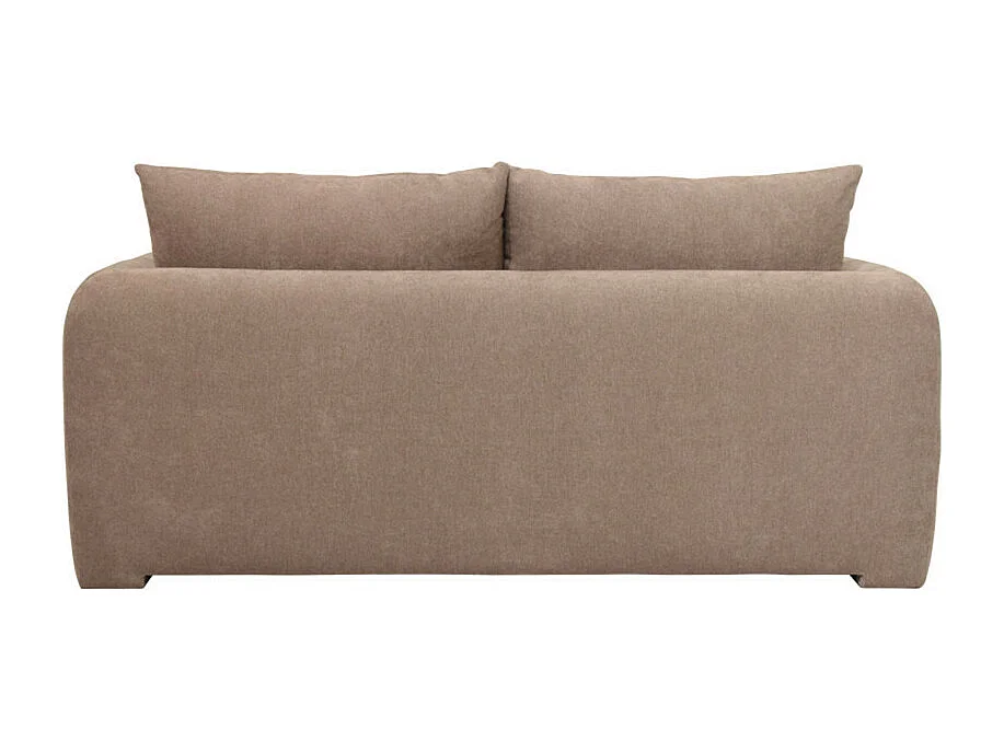 Wiame - Canapé droit 2,5 places en tissu style contemporain - Taupe