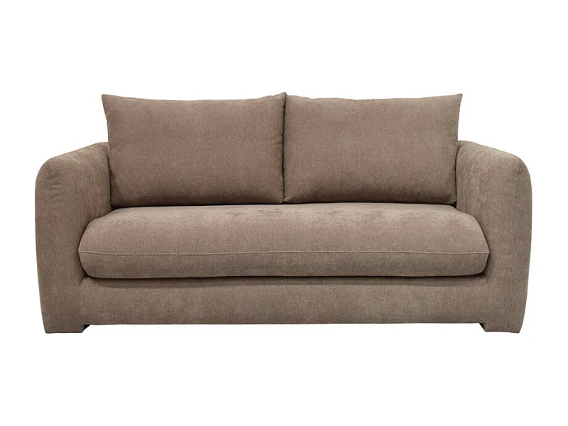 Wiame - Canapé droit 2,5 places en tissu style contemporain - Taupe