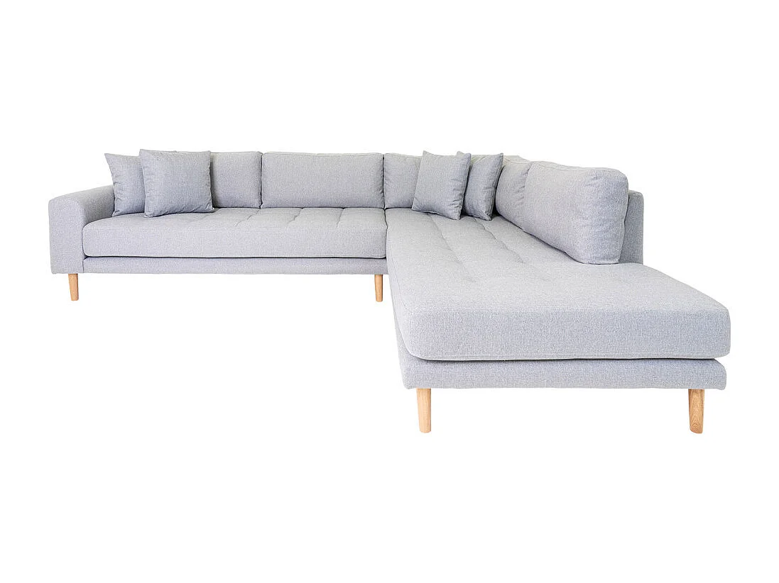 Lido hoekbank rechtsgedraaid  lichtgrijs .