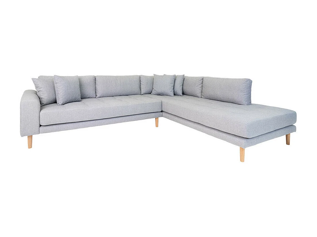 Lido hoekbank rechtsgedraaid  lichtgrijs .