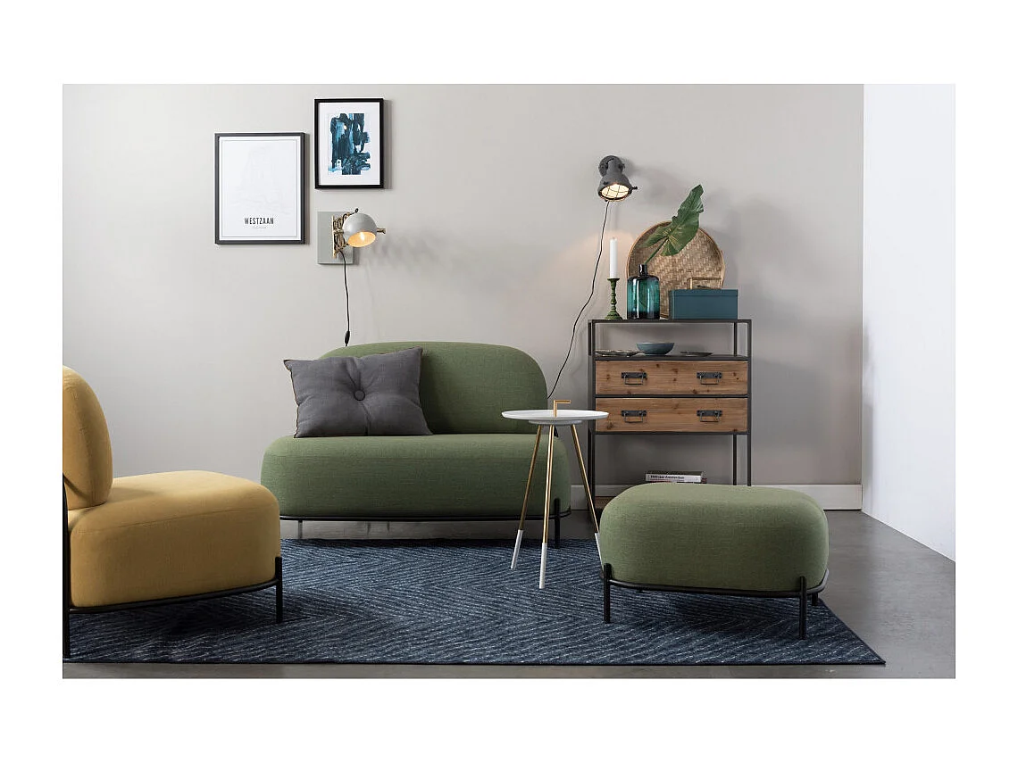 Polly - Banquette 2 places en tissu : Couleur - Vert