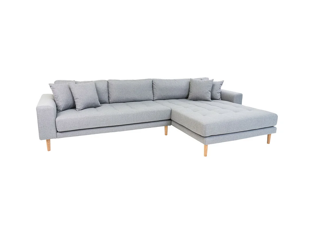 Lido bank met chaise longue rechts grijs.