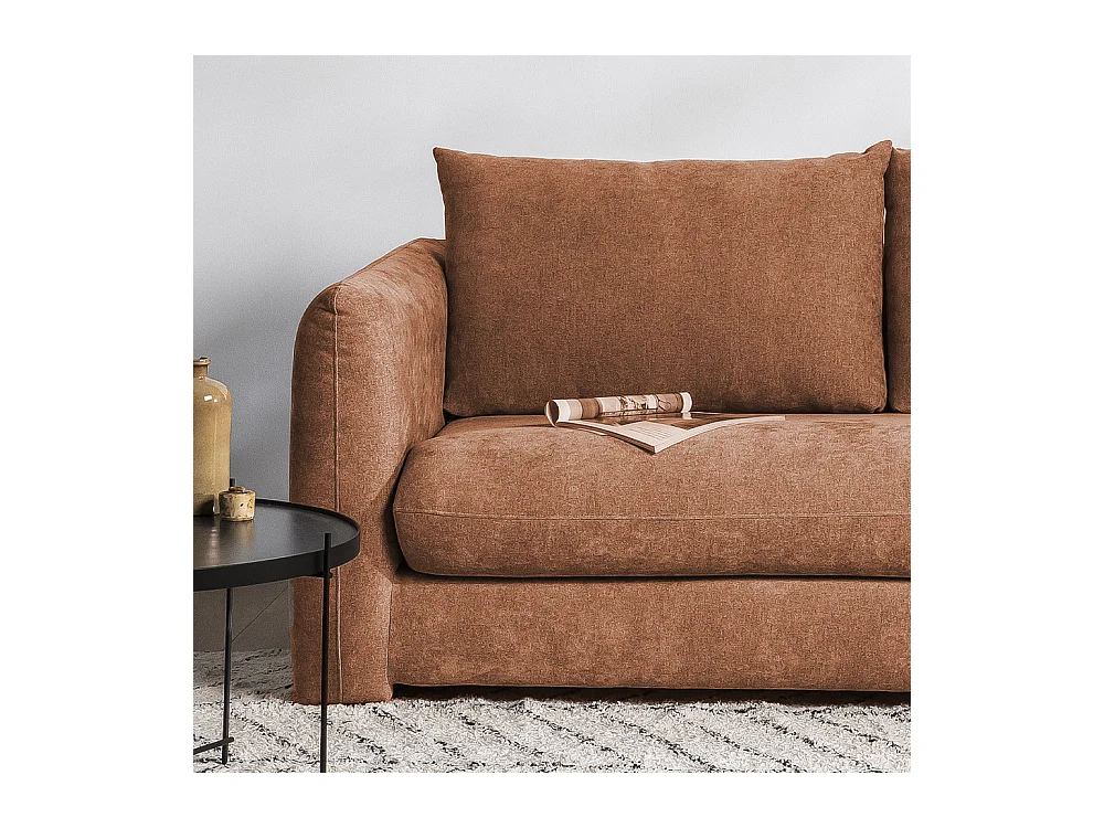 Wiame - Canapé 2,5 places en tissu - Terracotta