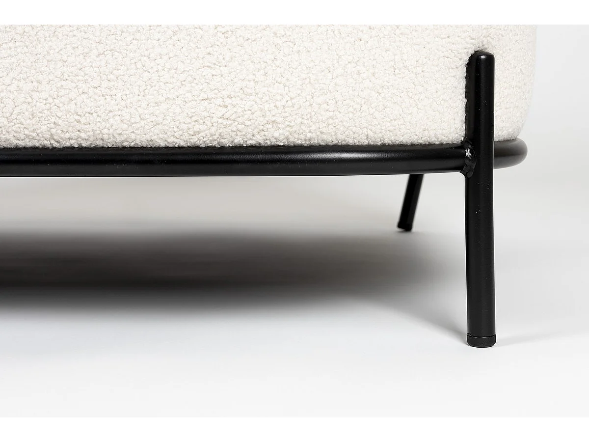 POLLY - Canapé compact en tissu bouclé Teddy