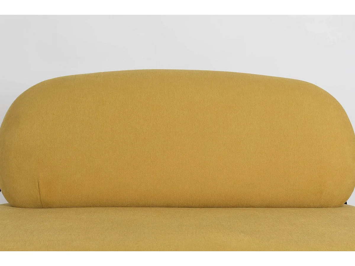 POLLY - Petit canapé en tissu polyester jaune
