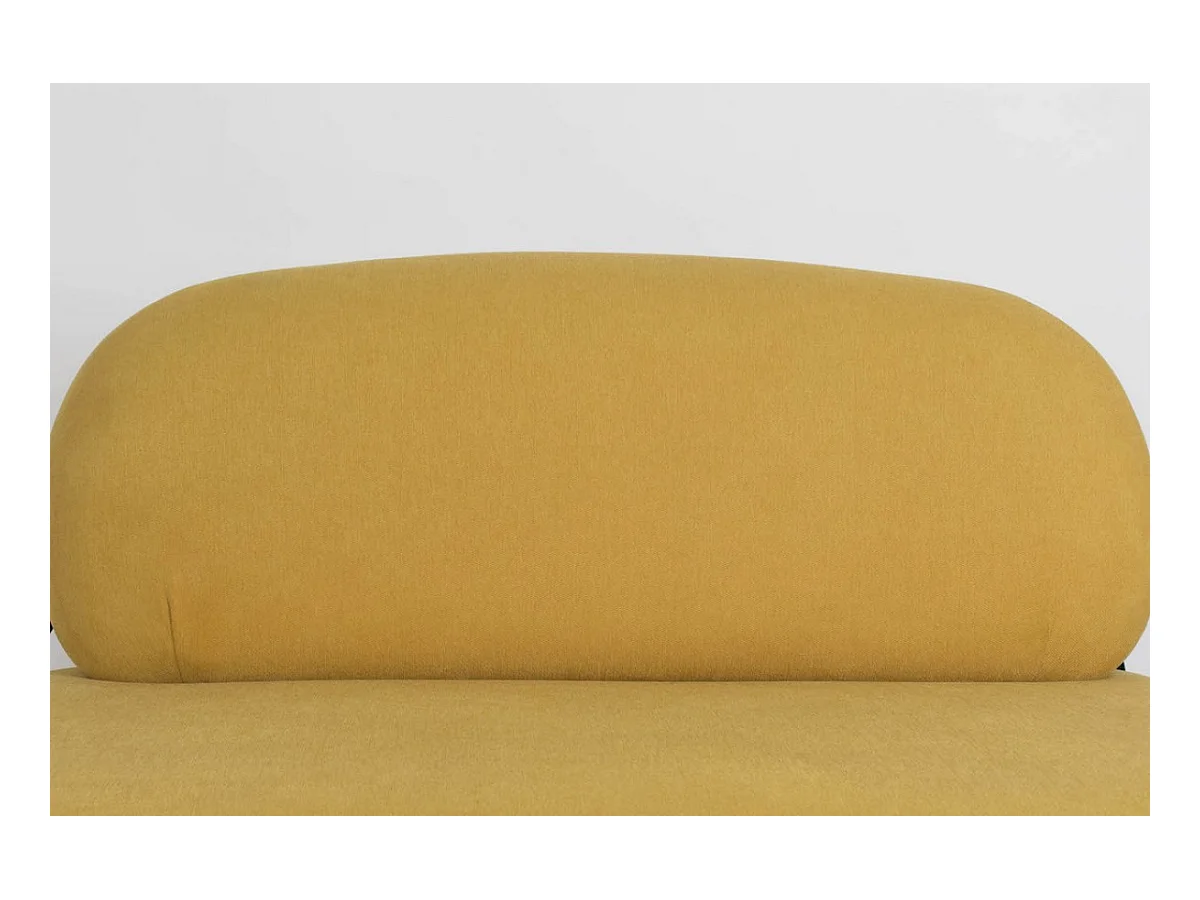 POLLY - Petit canapé en tissu polyester jaune