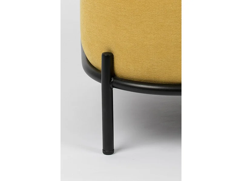 POLLY - Petit canapé en tissu polyester jaune