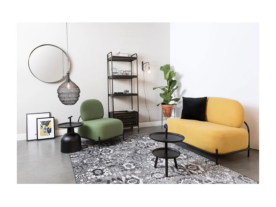 Polly - Banquette 2 places en tissu : Couleur - Jaune