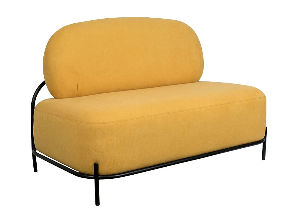 Polly - Banquette 2 places en tissu : Couleur - Jaune