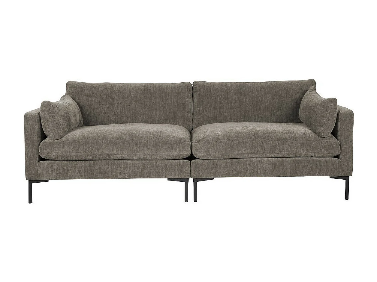 SUMMER - Canapé 3 places en tissu café