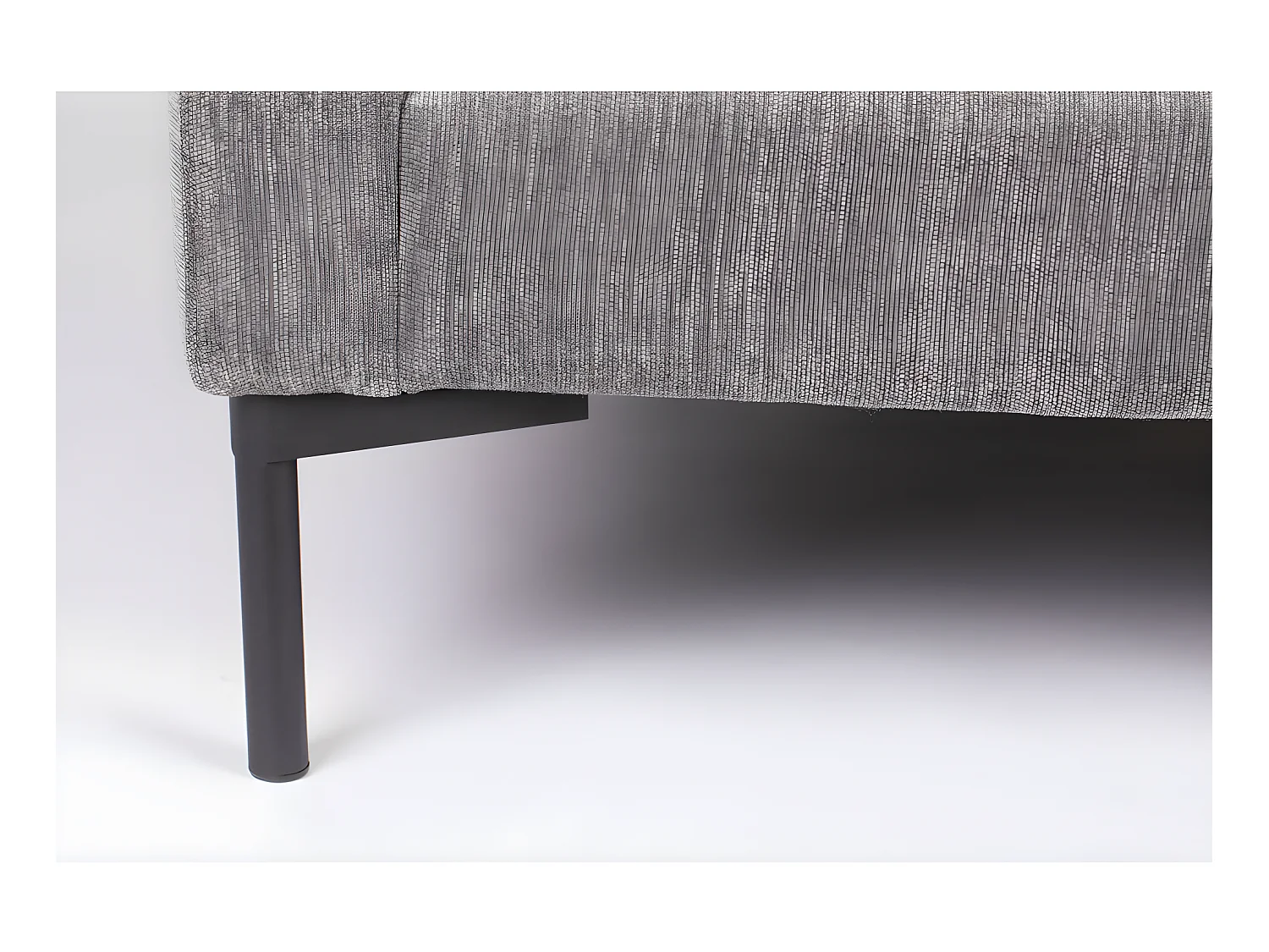 Summer - Canapé droit 5 places en tissu et pieds en métal - Gris