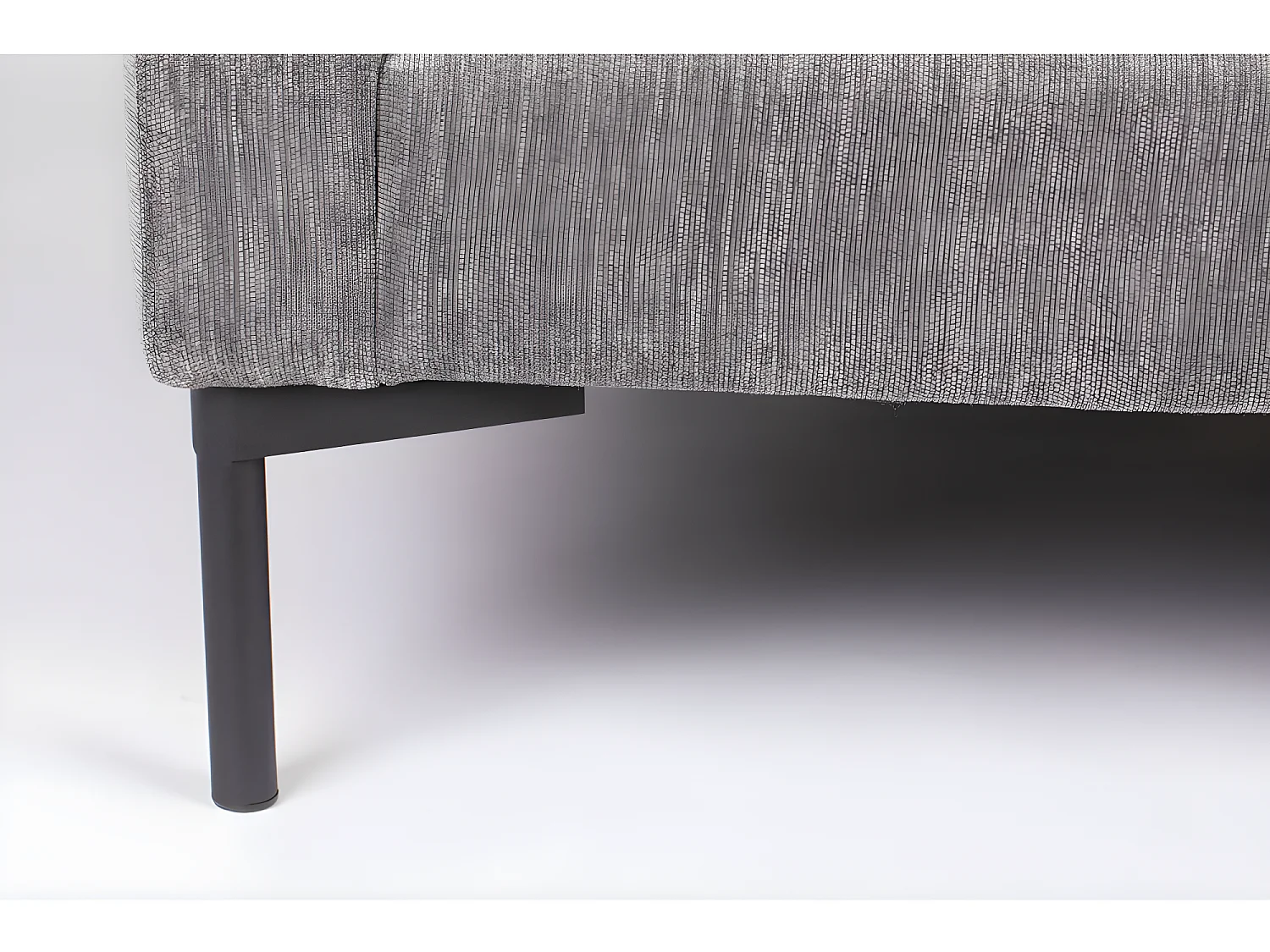 Summer - Canapé droit 5 places en tissu et pieds en métal - Gris