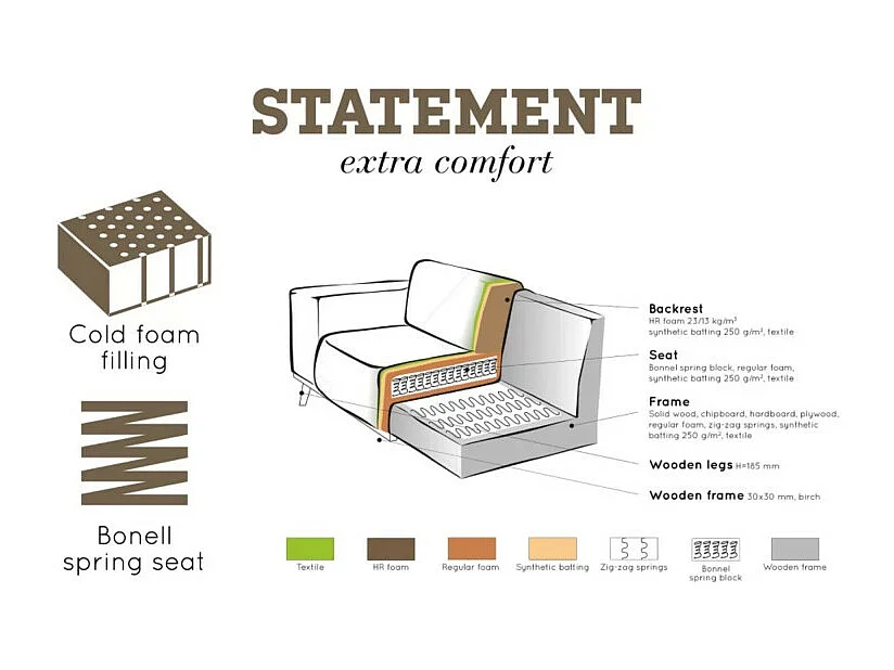 Statement - Canapé d'angle gauche velours - Couleur - Taupe