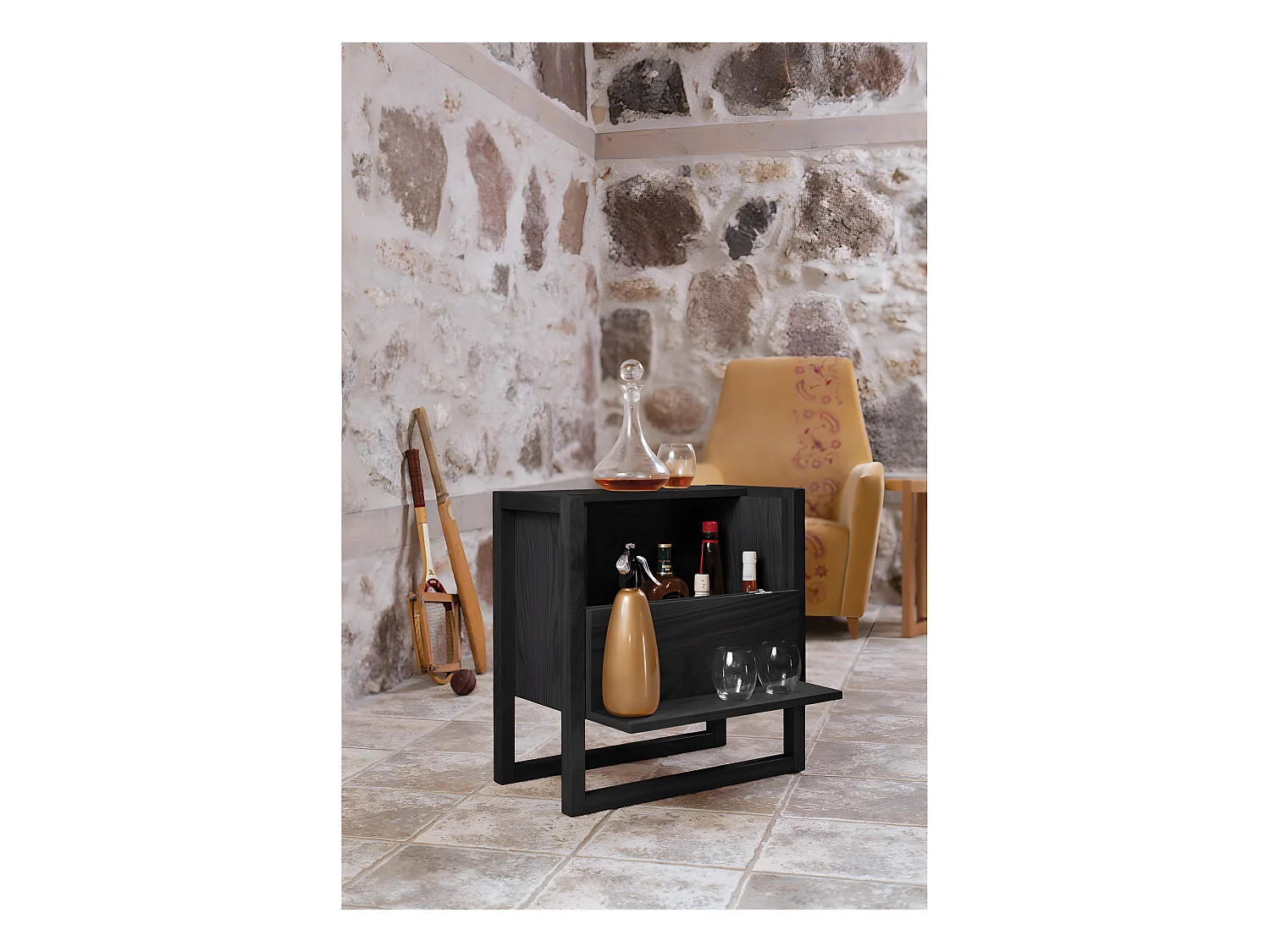 Mini Bar Design "NewEst" 60cm Noir