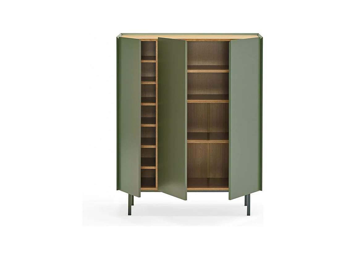 Arista - Casier à bouteilles en bois - Vert amande