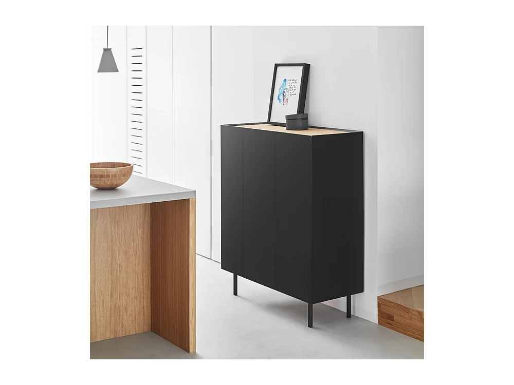 Arista - Casier à bouteilles en bois - Noir