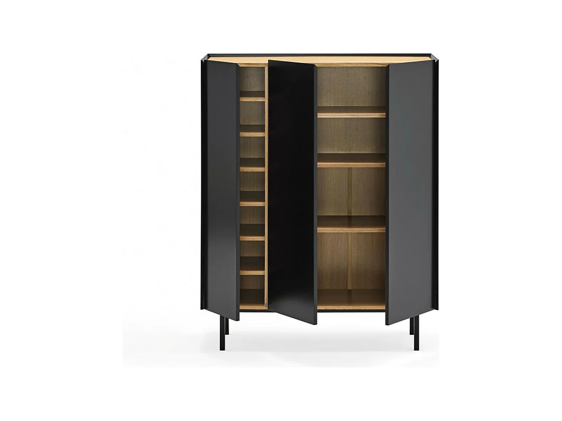 Arista - Casier à bouteilles en bois - Noir