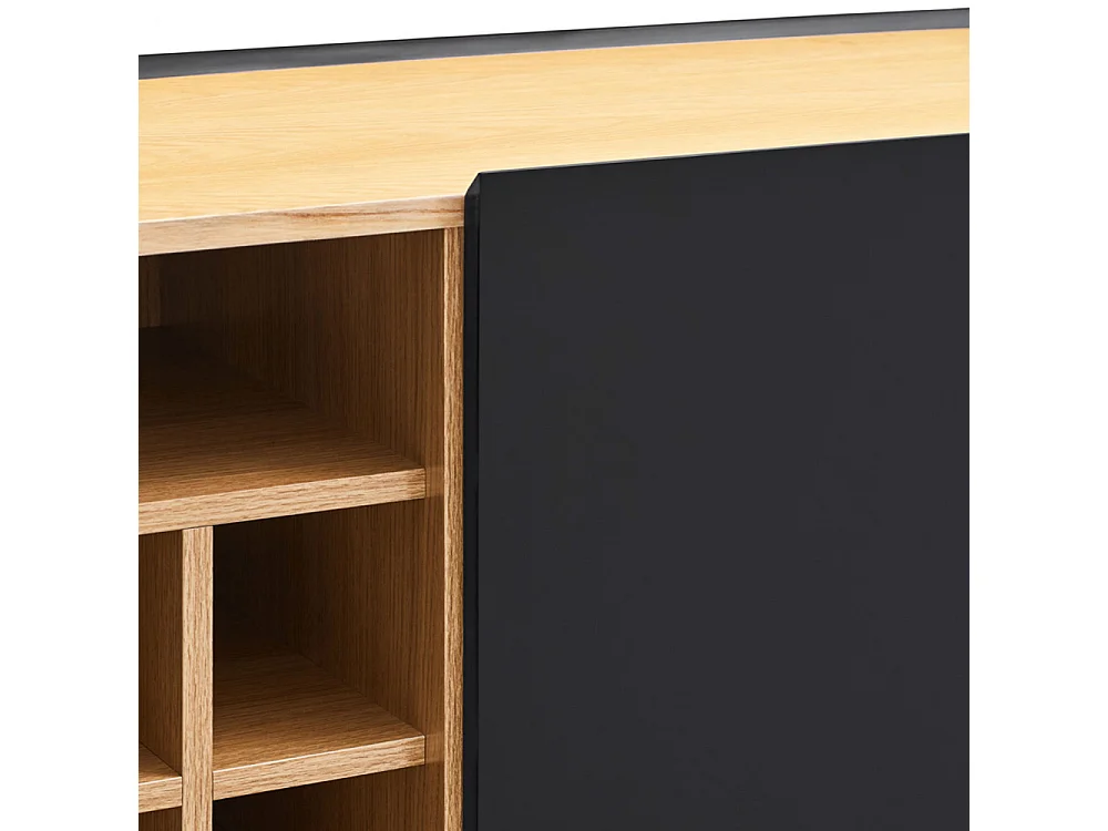 Arista - Casier à bouteilles en bois - Noir