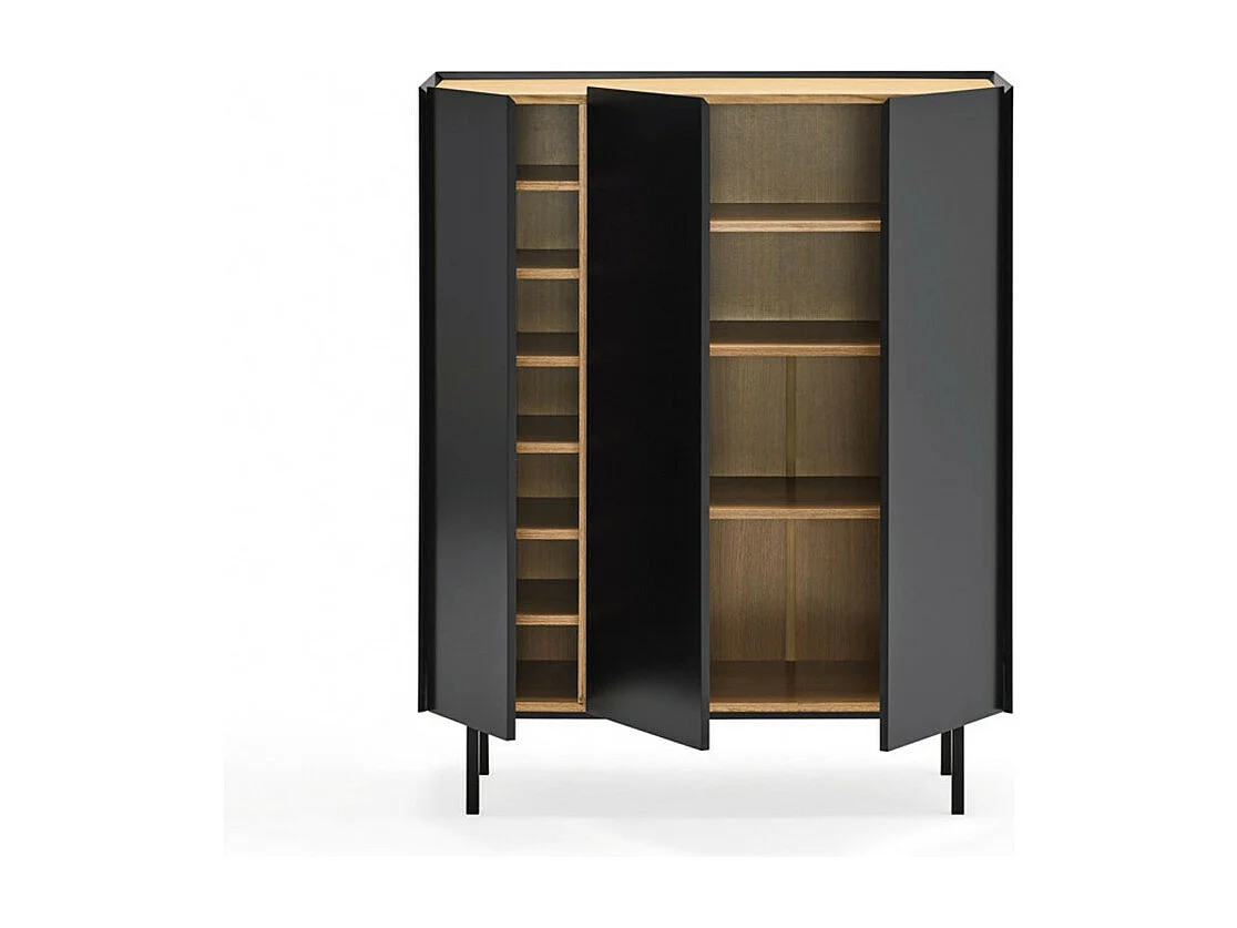 Arista - Casier à bouteilles en bois - Noir