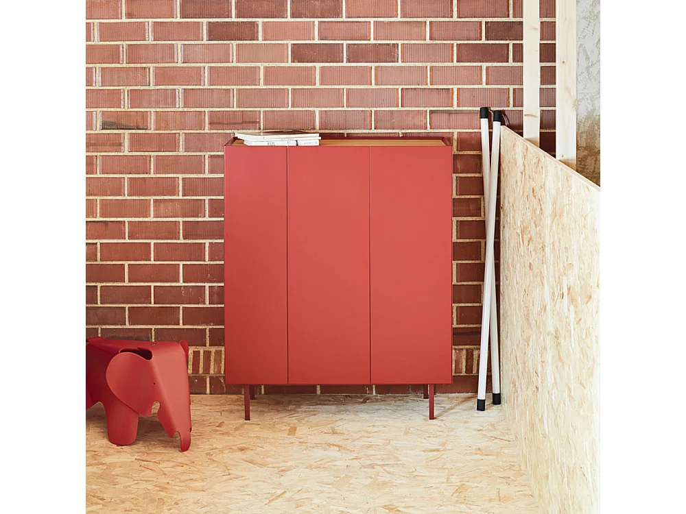 Arista - Casier à bouteilles en bois - Couleur - Rouge