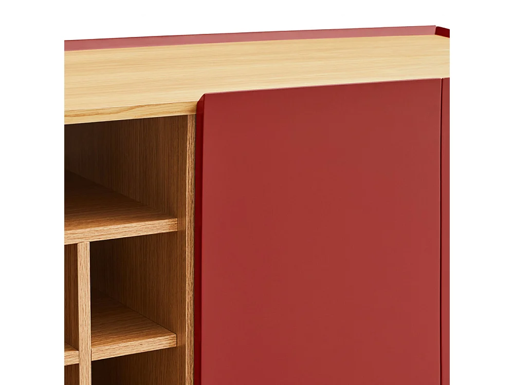 Arista - Casier à bouteilles en bois - Couleur - Rouge