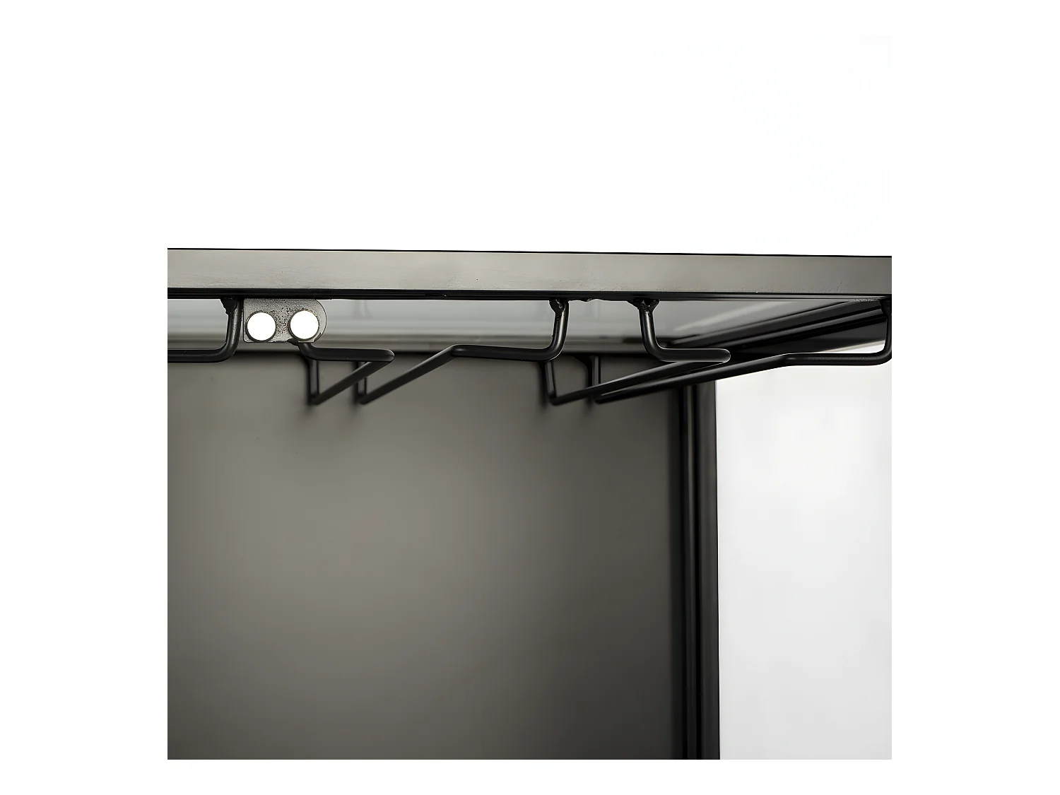 Rob - Vitrine en bois et métal H103cm - Couleur - Noir