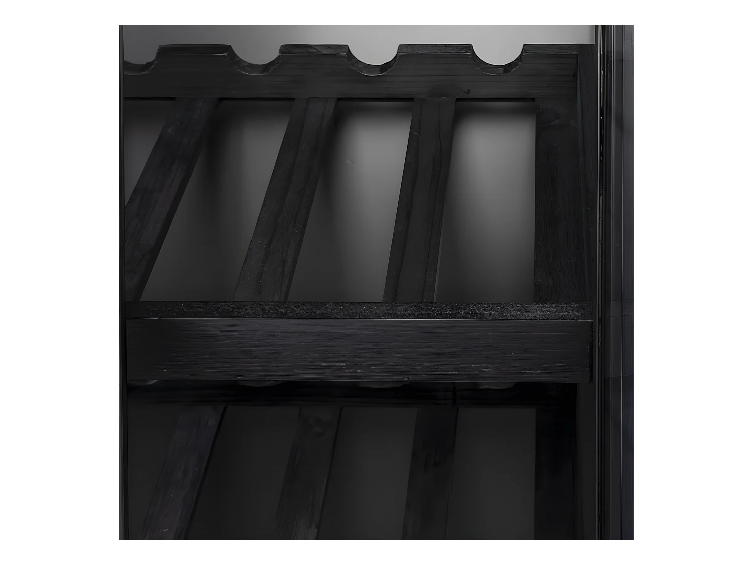 Rob - Vitrine en bois et métal H103cm - Couleur - Noir