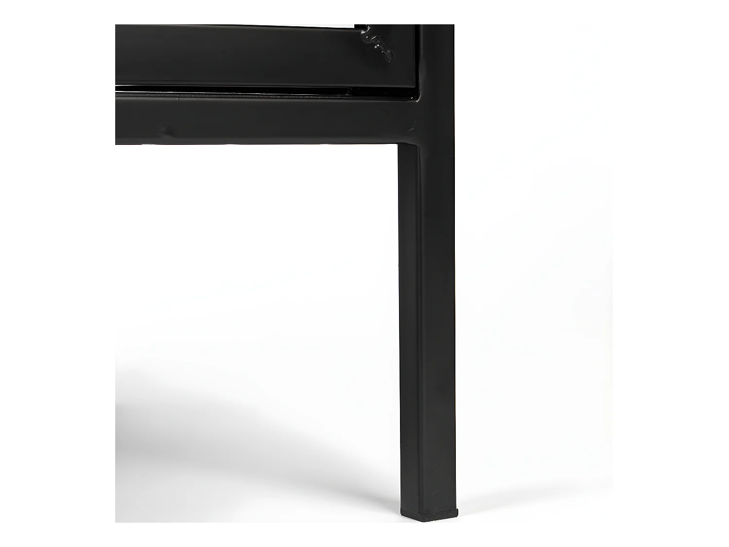 Rob - Vitrine en bois et métal H103cm - Couleur - Noir