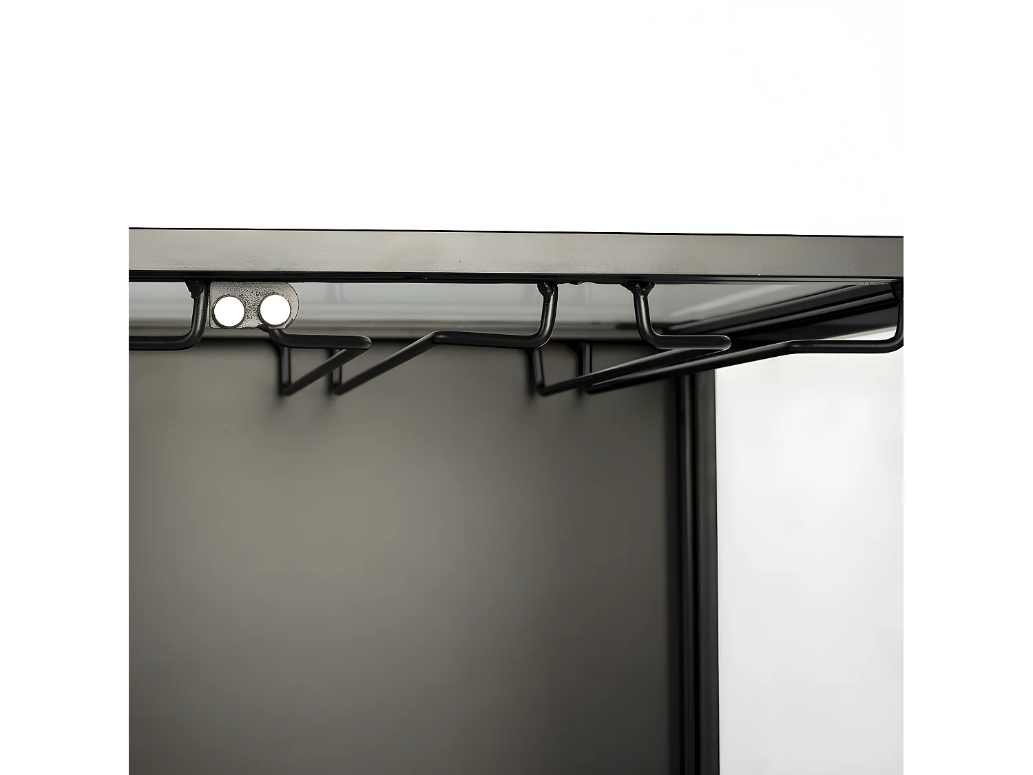 Rob - Vitrine en bois et métal H103cm - Couleur - Noir