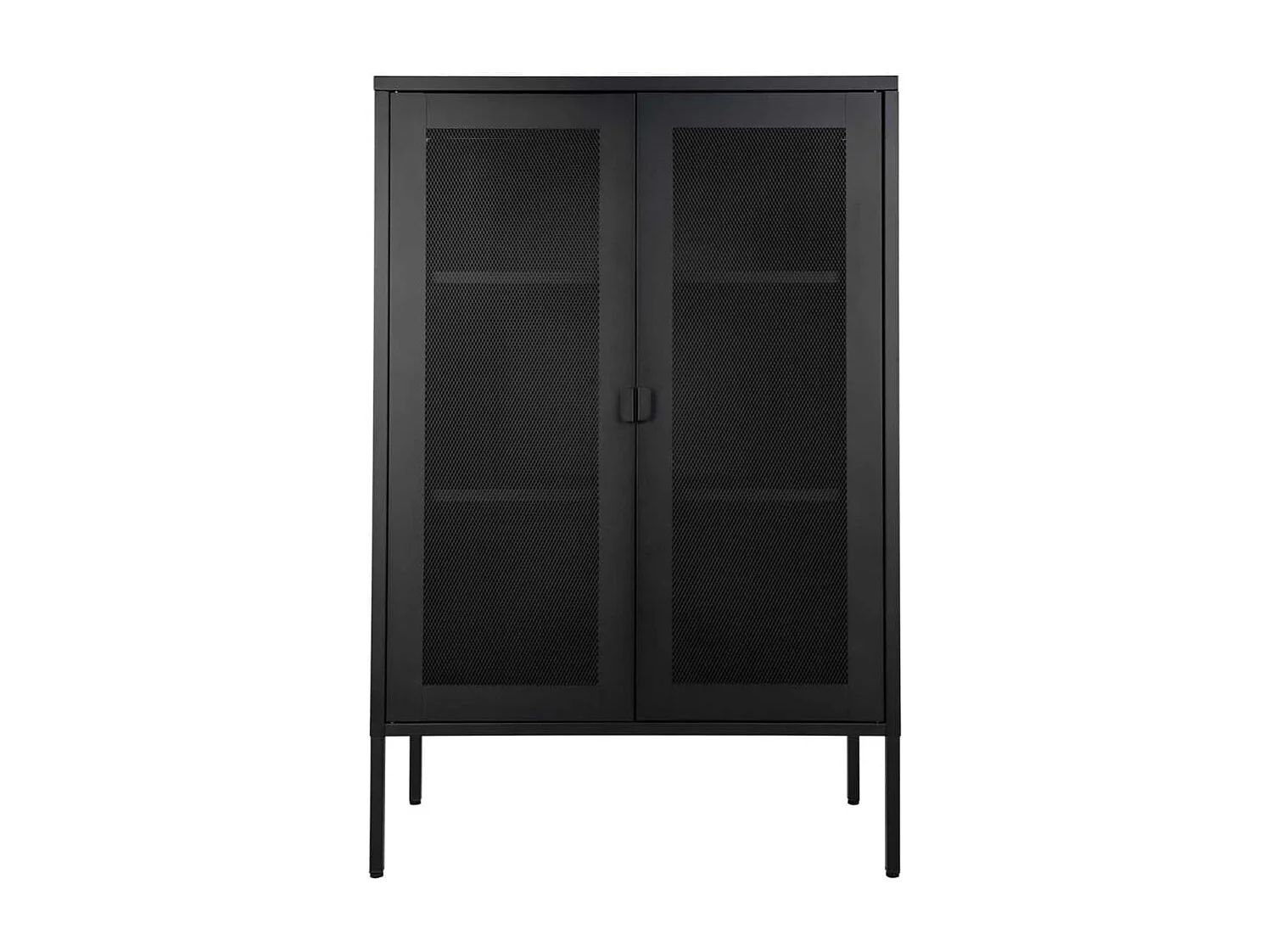 Vitrine Anna avec porte en maille Noir