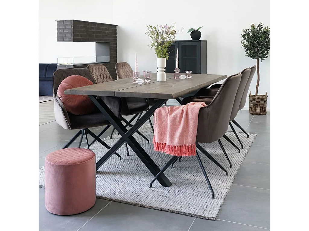 Vitrine Anna avec porte en maille Noir