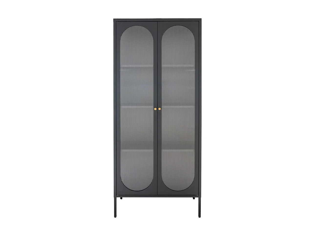 Adelaide - Vitrine en verre et métal H180cm - Noir