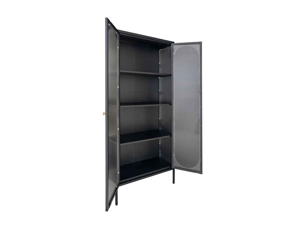 Adelaide - Vitrine en verre et métal H180cm - Noir