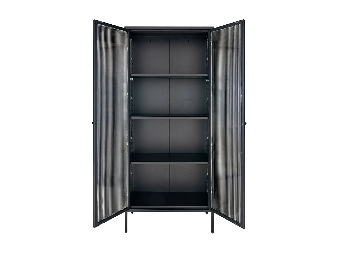 Adelaide - Vitrine en verre et métal H180cm - Noir