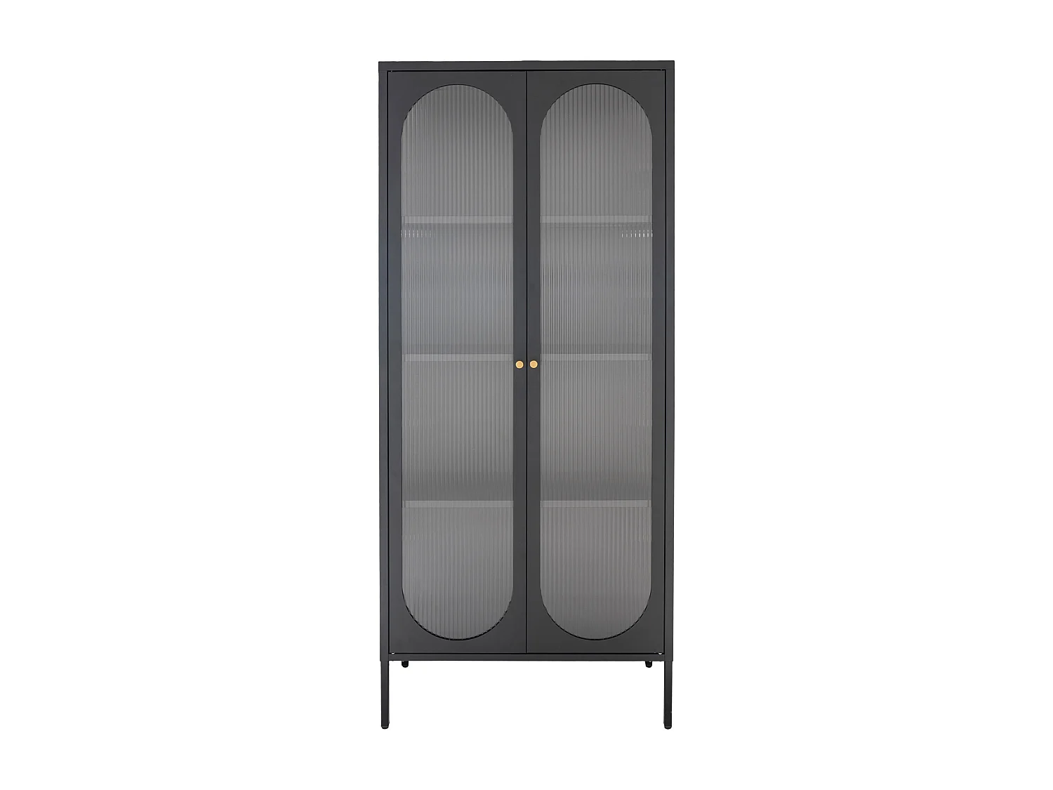 Adelaide Armoire vitrine, 2 portes vitrées, noir.