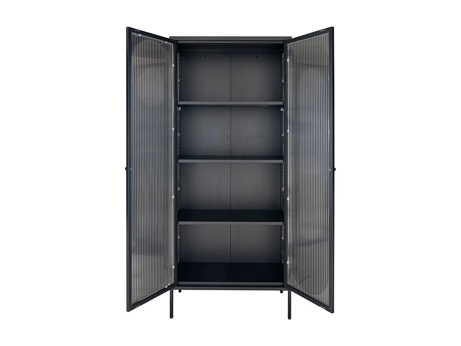 Adelaide Armoire vitrine, 2 portes vitrées, noir.