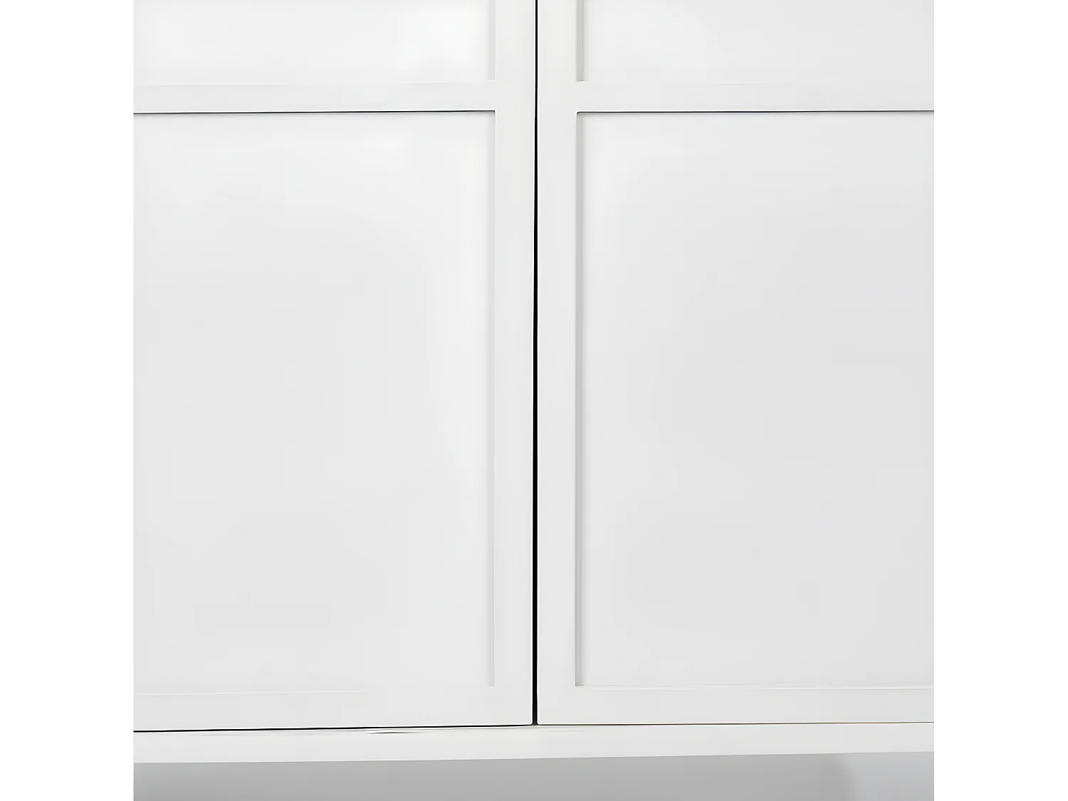 Miya - Vitrine 2 portes en verre et métal H150cm : Couleur - Blanc