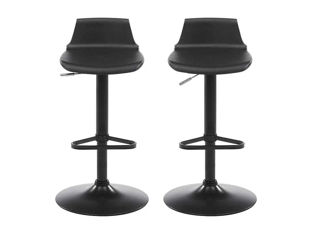 Set van 2 barkrukken CALAS - Polypropyleen - Zwart