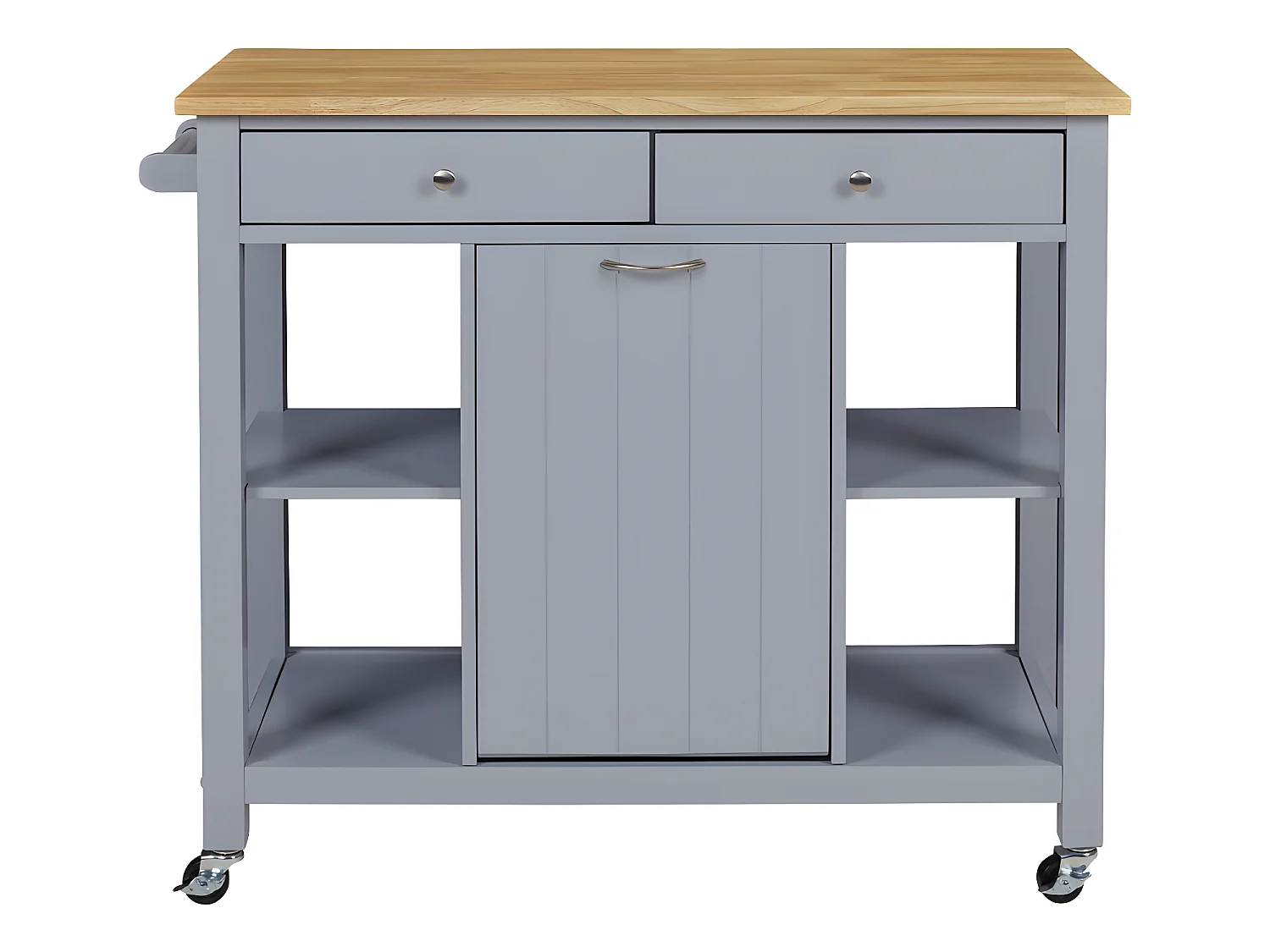 Keukentafeltje op wielen HALEY - 1 deur en 2 laden - Hevea