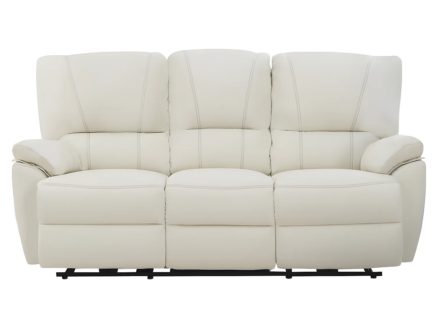 Relaxsofa 3-Sitzer & 2-Sitzer und Sessel elektrisch - Leder - Elfenbeinfarben - MARCIS