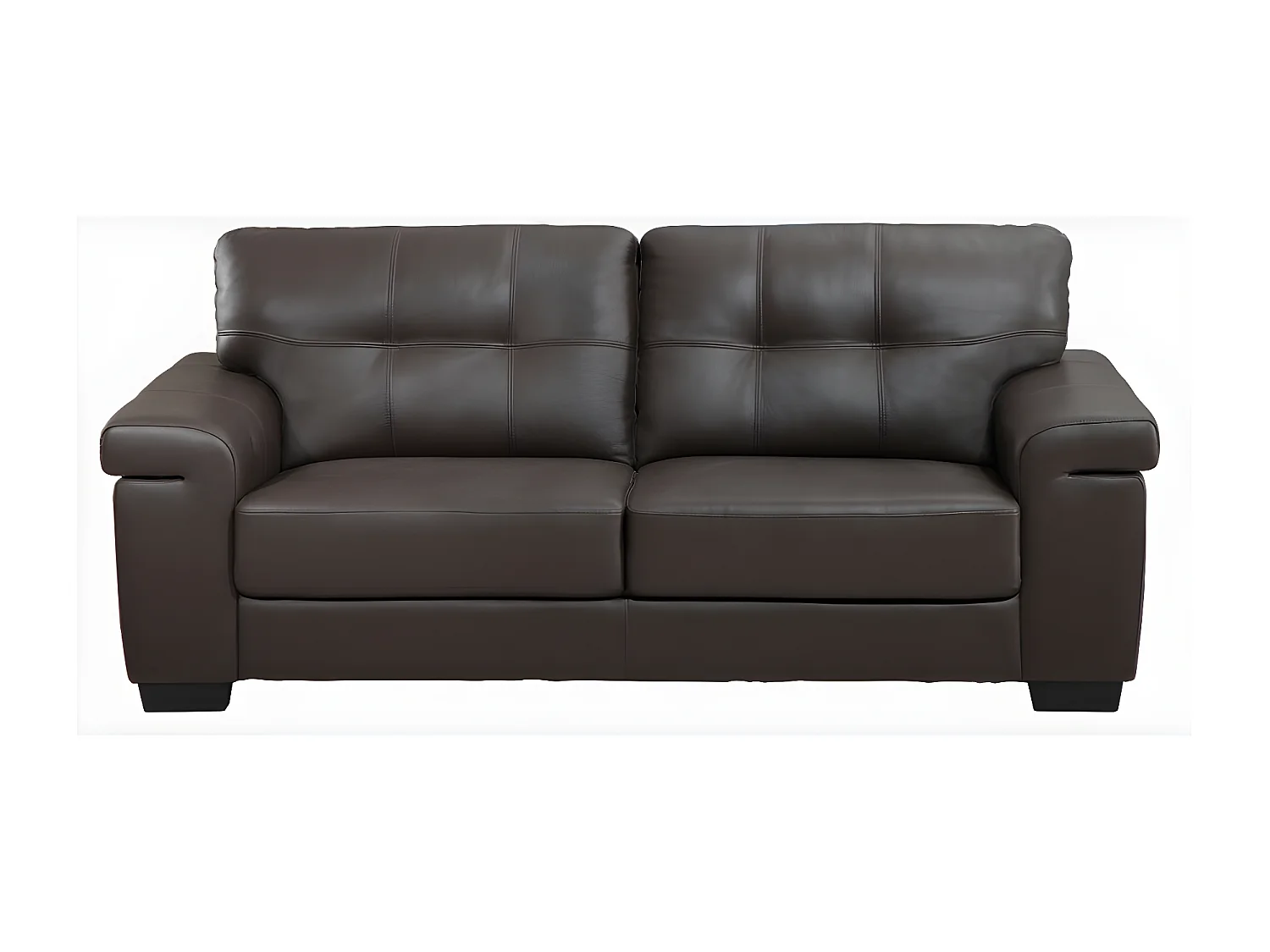 Canapés 3 places et 2 places en cuir HAZEL - Marron