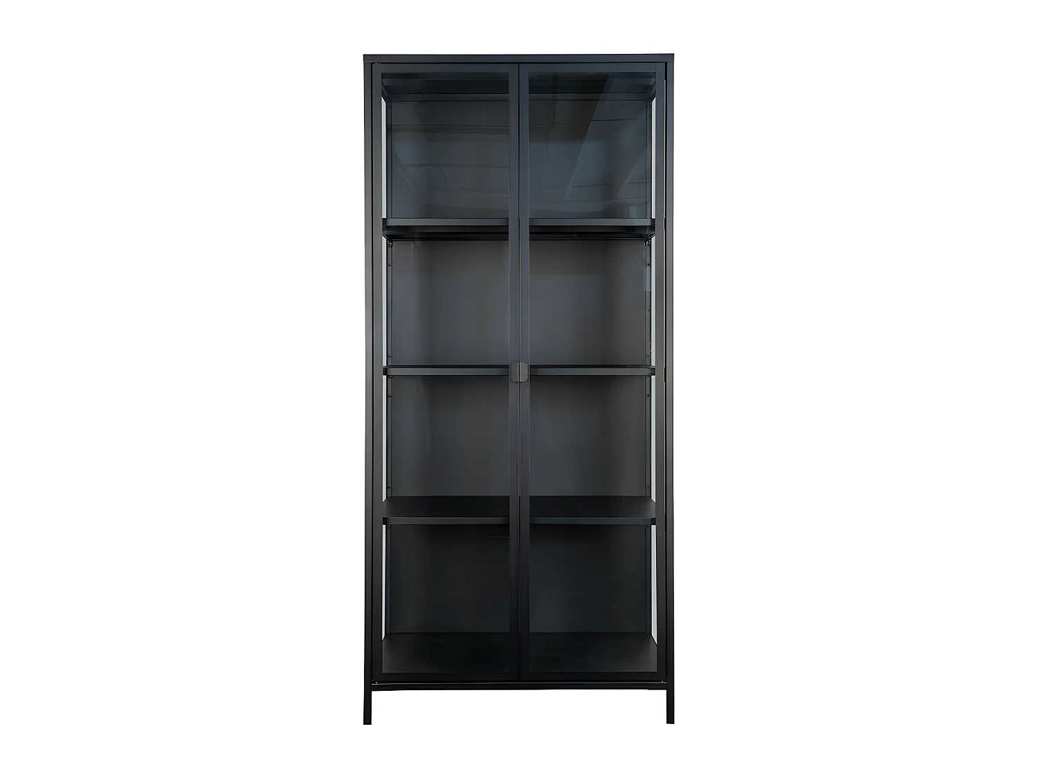 Brisbane - Vaisselier en verre et métal H175cm - Noir