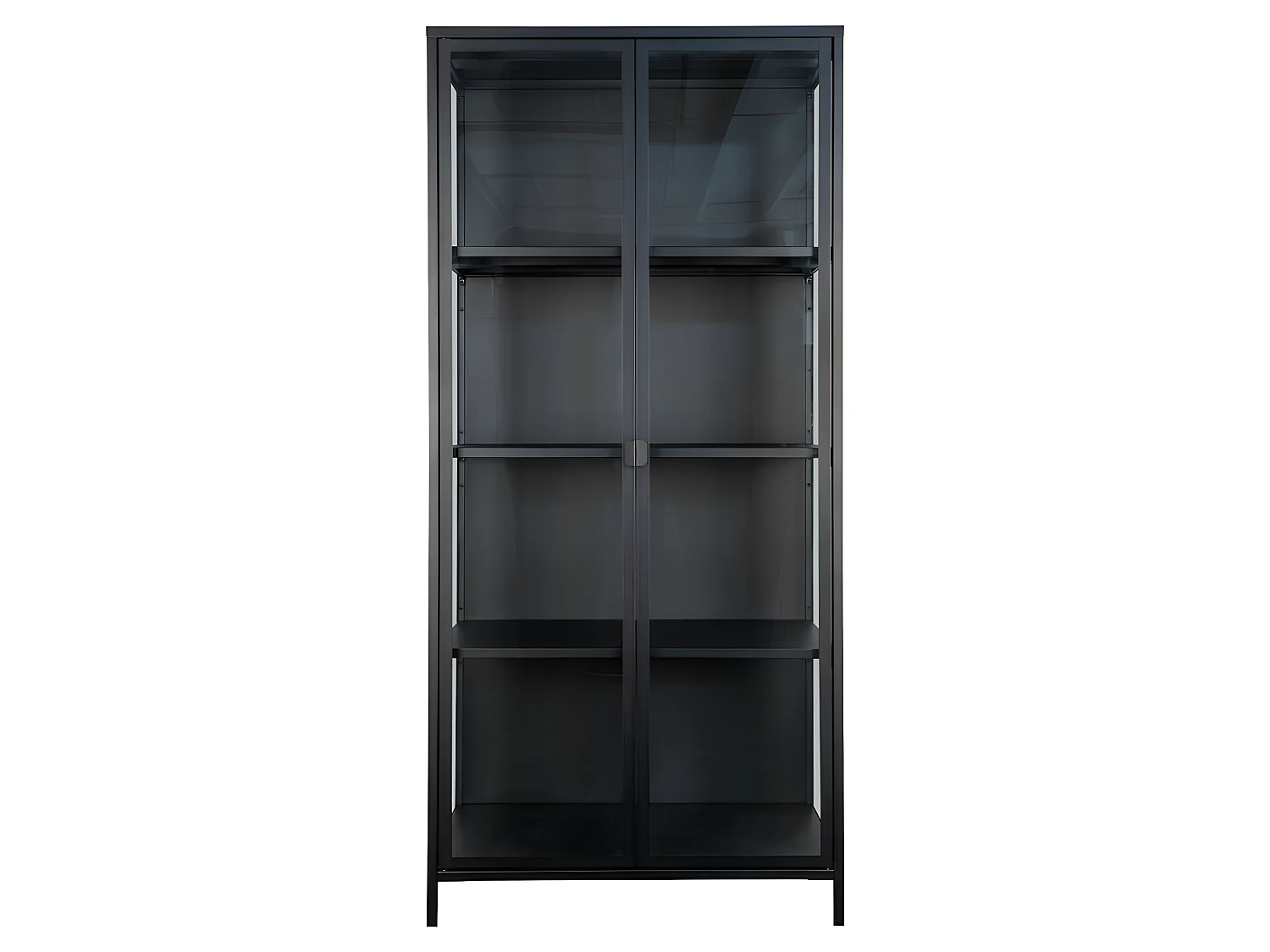 Brisbane - Vaisselier en verre et métal H175cm - Noir