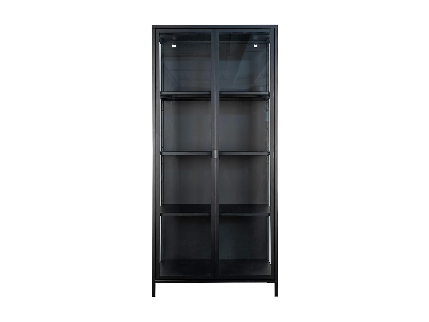 Brisbane vitrinekast hoogte 175 cm, zwart.