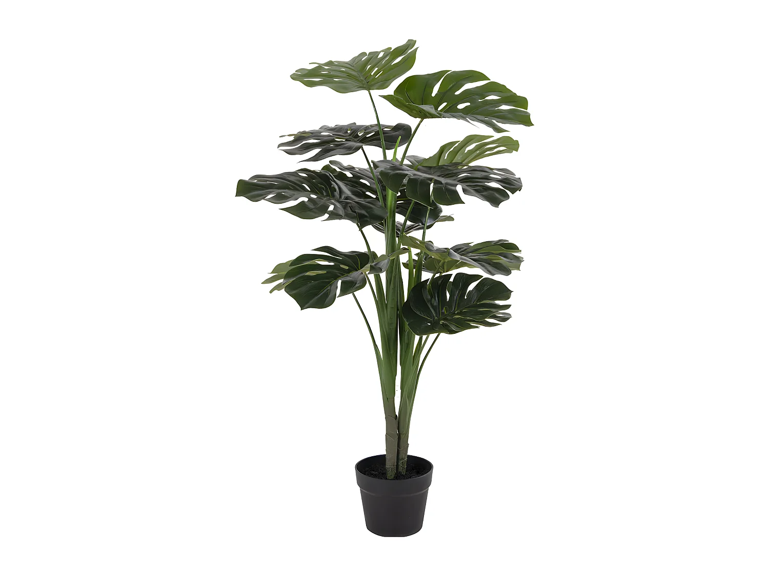 Monstera - Plante artificielle H90 cm - Vert