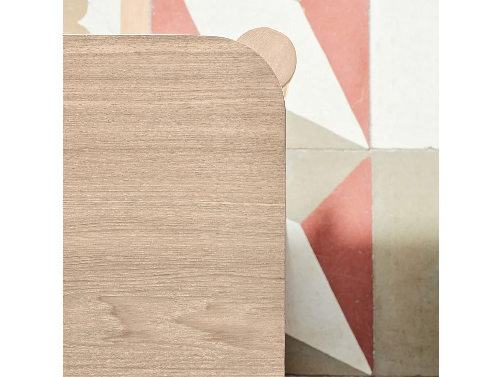 Tafel laag in natuurlijk hout 110x60 h40 cm