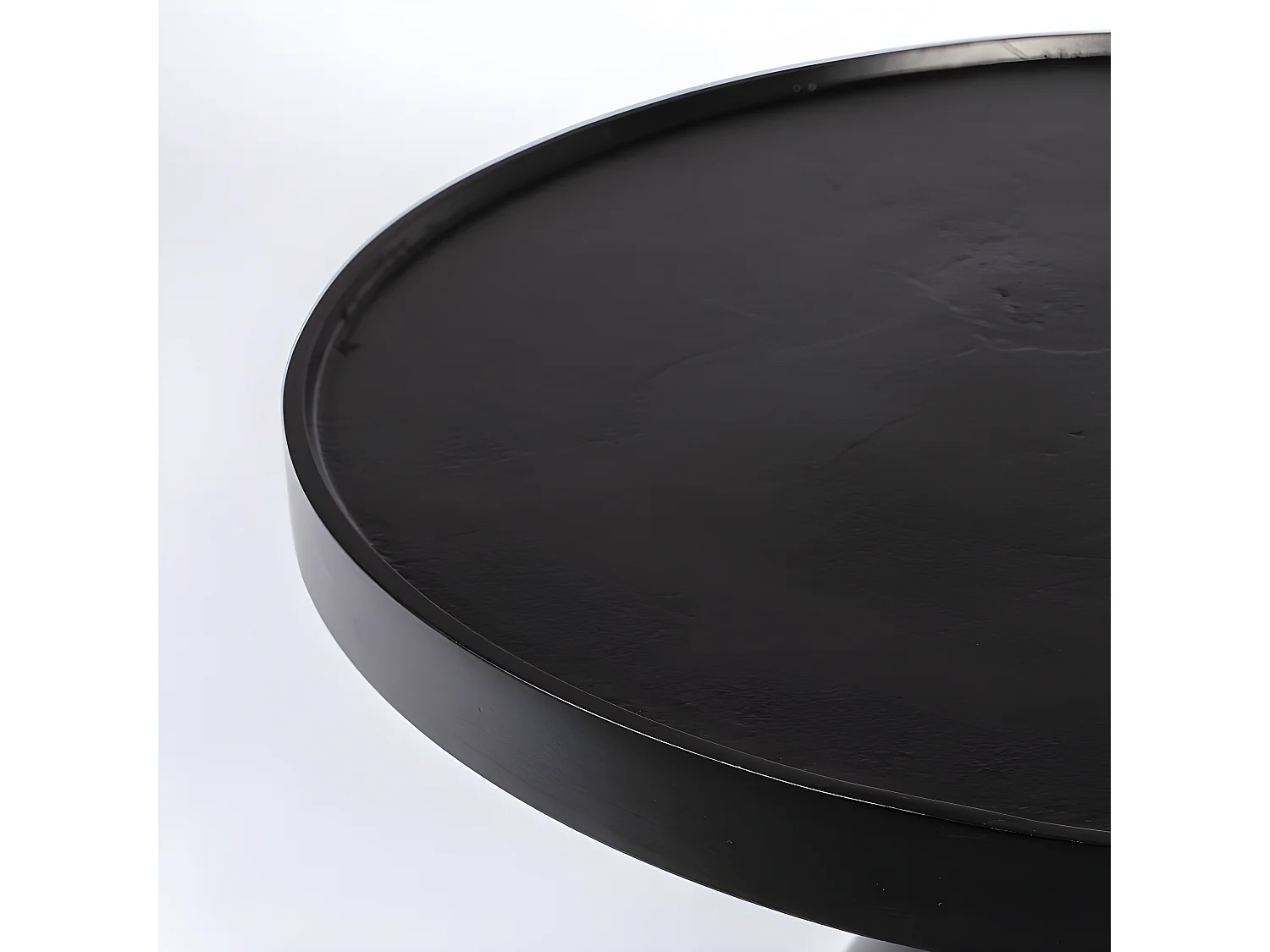 Floss - Table basse ronde en métal ø60cm - Noir